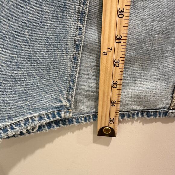 American Eagle Dreamy Drape Denim Maxi Skirt Sz 10 NWT Light Wash Low Rise Y2K - Picture 10 of 13